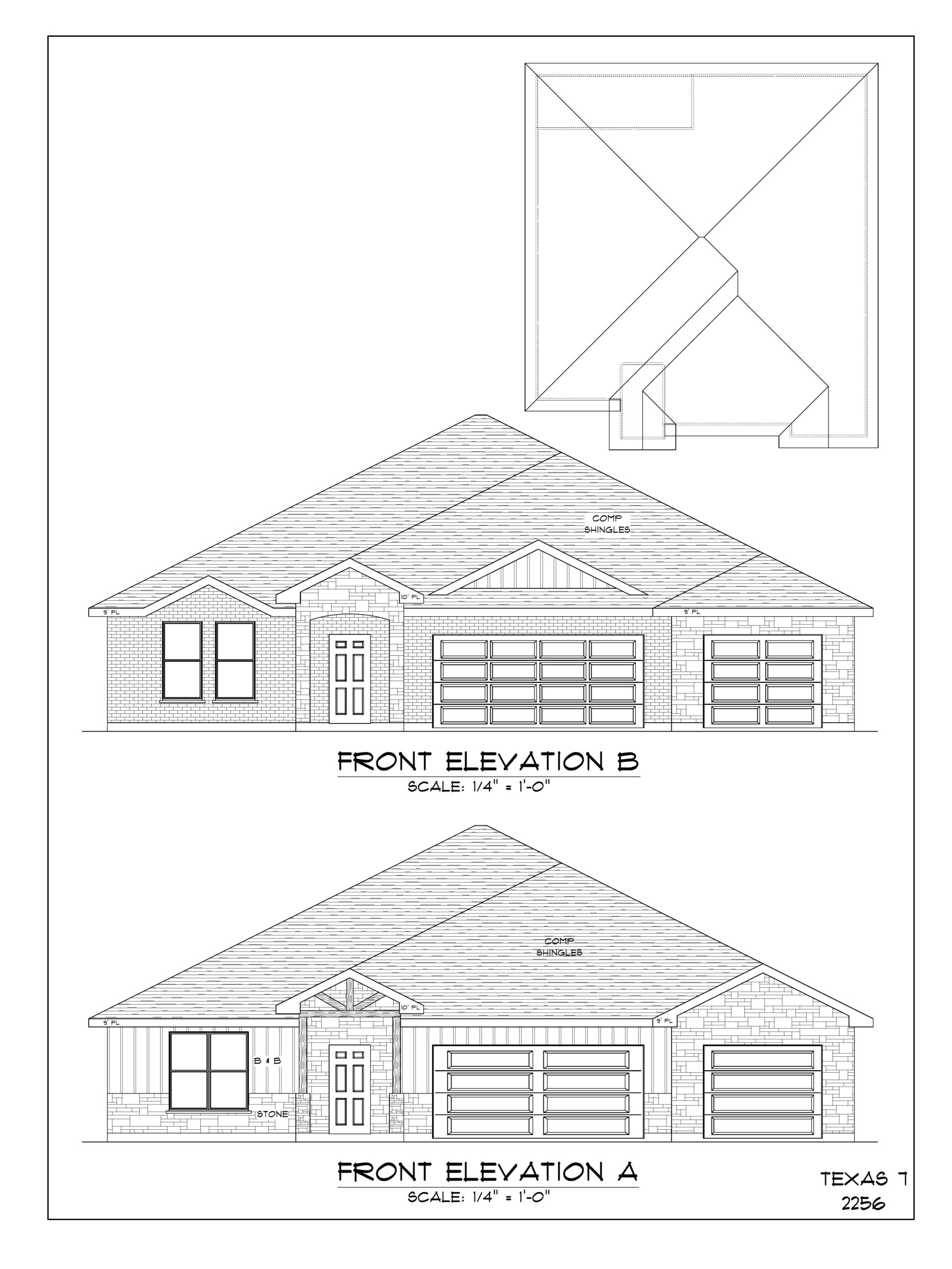 Plan 2256 Front Elevation